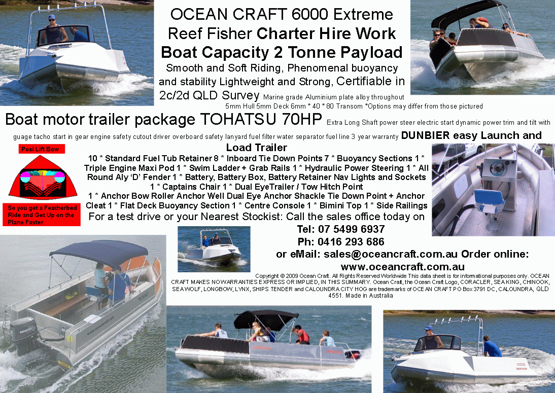 OCEAN CRAFT 6000 Cabin Configurations