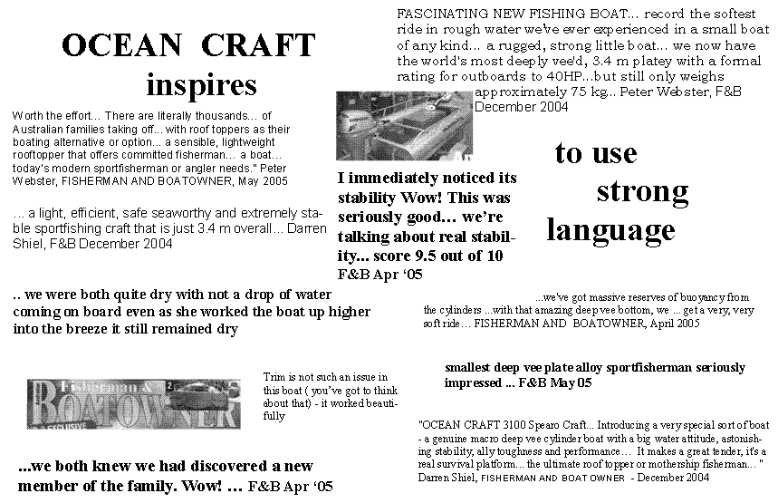 What the press says about OCEAN CRAFT